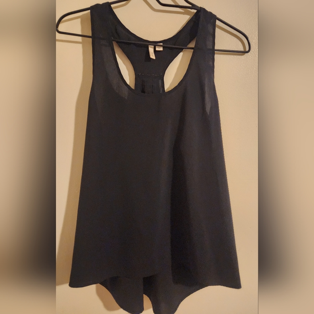 Frenchi Black Racer Back Sleeveless Tank Top